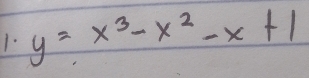 y=x^3-x^2-x+1