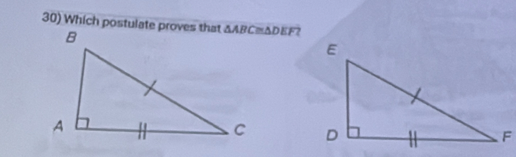 Which postulate proves that