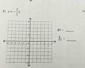 y=- 5/2 x
4)
m=
_