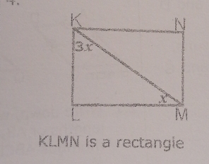 KLMN is a rectangie