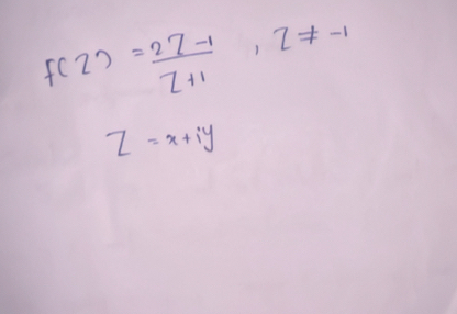 f(2)= (27-1)/2+1 , 2!= -1
z=x+iy