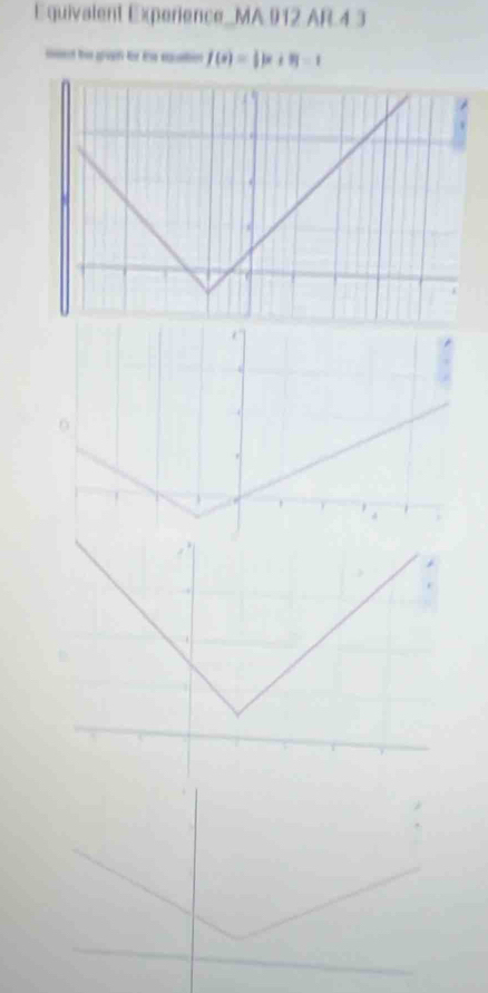 Equivalent Experience_MA 912 AR 4 3
t t f(x)=||x+8|=1