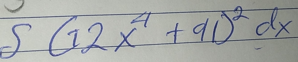 ∈t (12x^4+91)^2dx