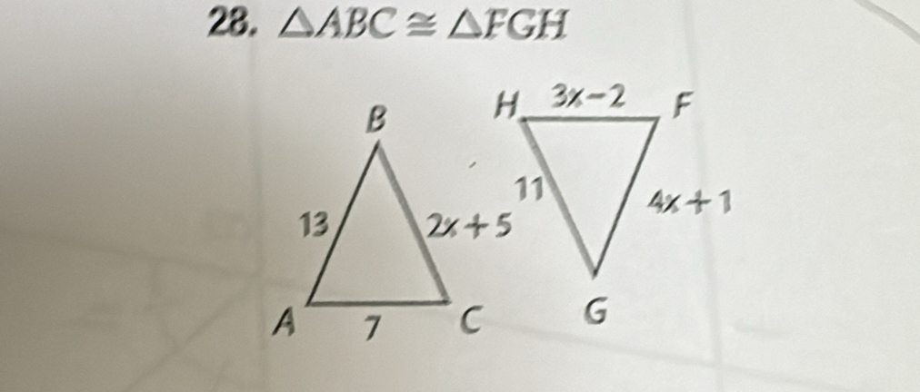 △ ABC≌ △ FGH