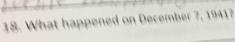 What happened on December 7, 1941?