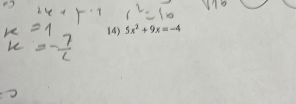 5x^2+9x=-4