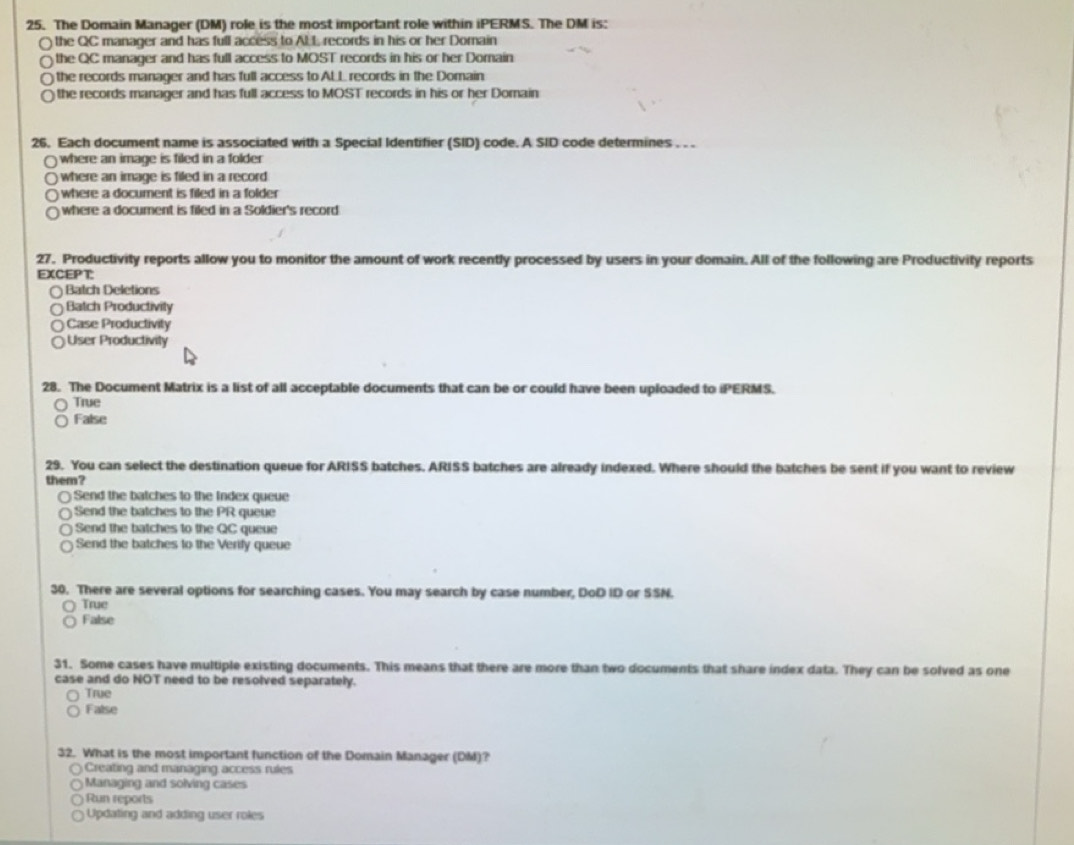 Solved: The Domain Manager (DM) role is the most important role within ...