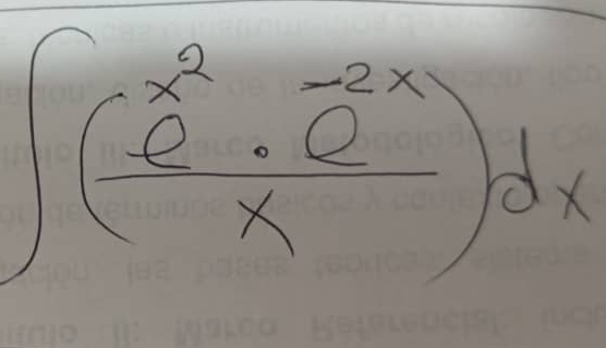 ∈t (frac overset x^2e^(-2x)x)dx