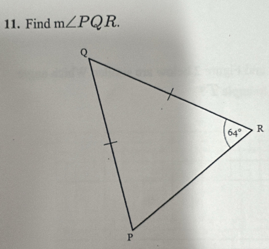 Find m∠ PQR.