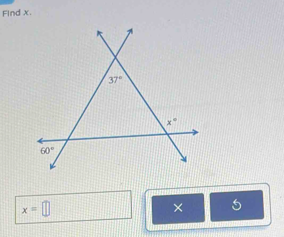 FInd x.
x=□
× 5