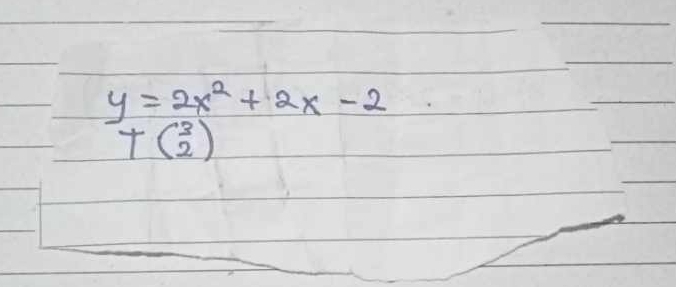 y=2x^2+2x-2
Tbeginpmatrix 3 2endpmatrix