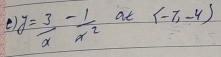 y= 3/x - 1/x^2  at (-7,-4)