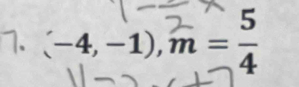 (-4,-1), m=