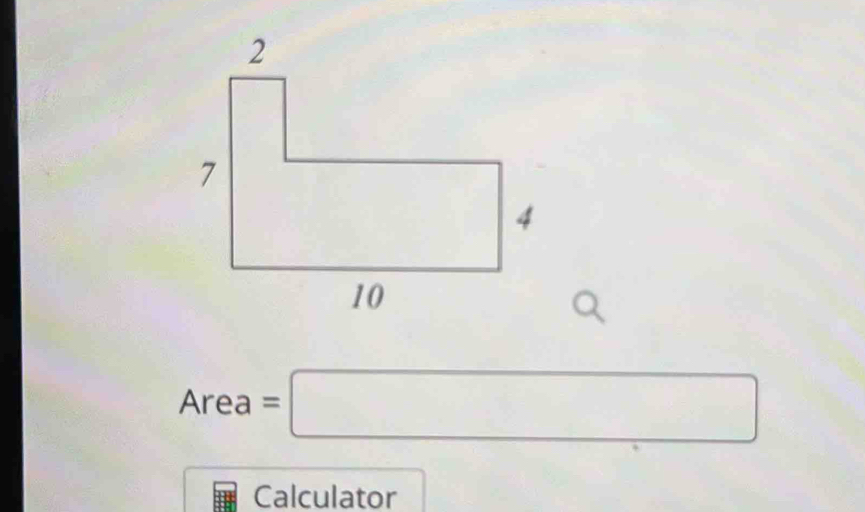 Area =□
Calculator