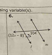 sing variable(s)
6.