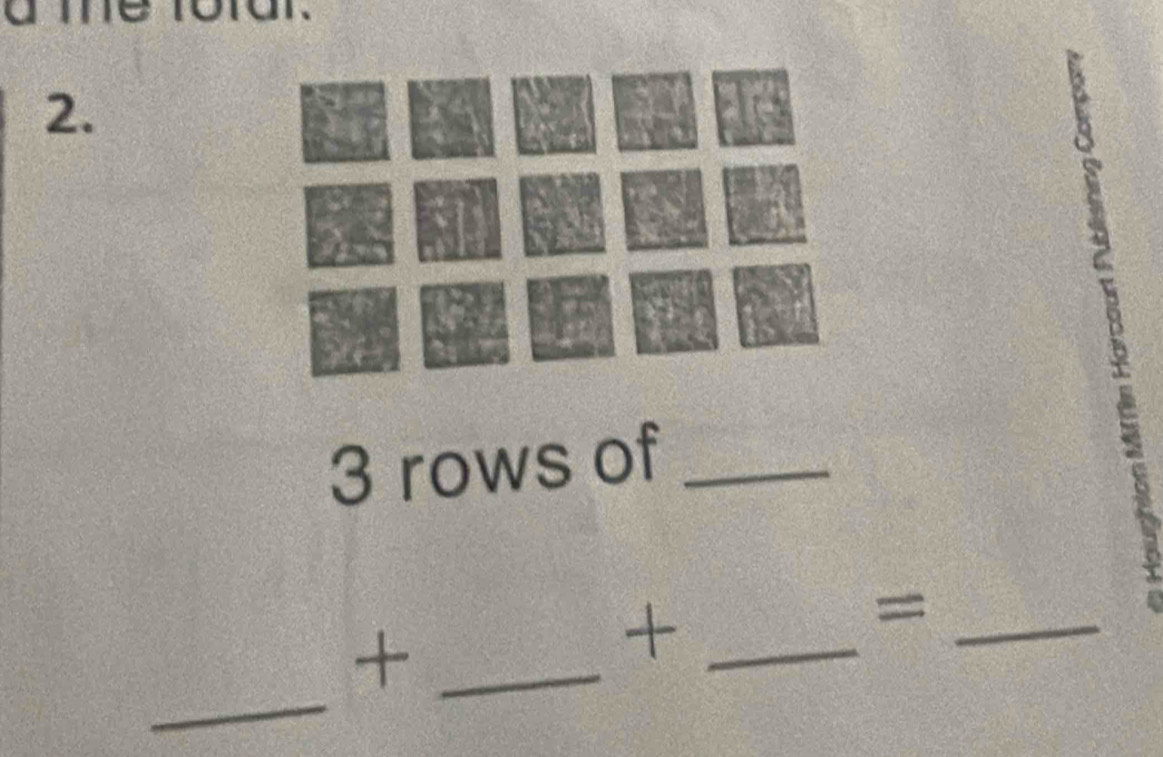 3 rows of_ 
_ 
_+ 
_= 
_