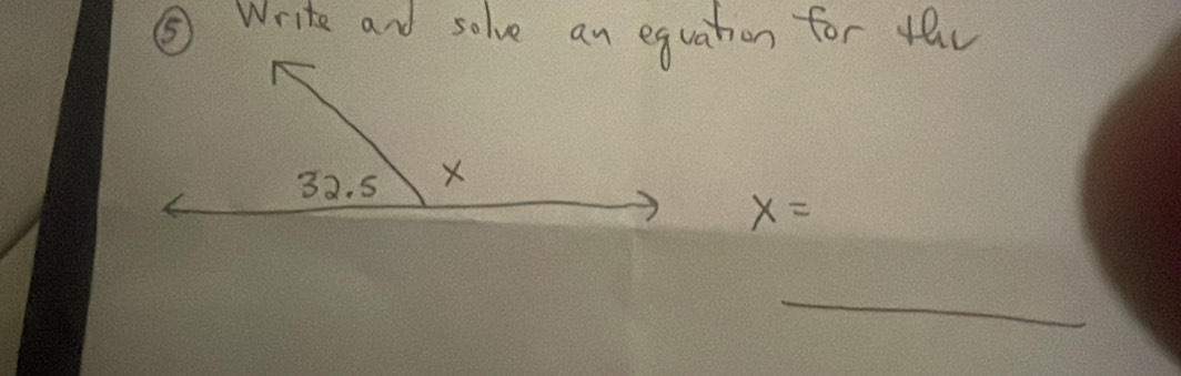 ⑤ )Write and solve an equation for tau
x=
_