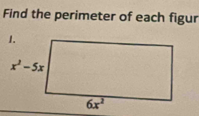 Find the perimeter of each figur