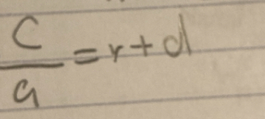  c/a =r+d