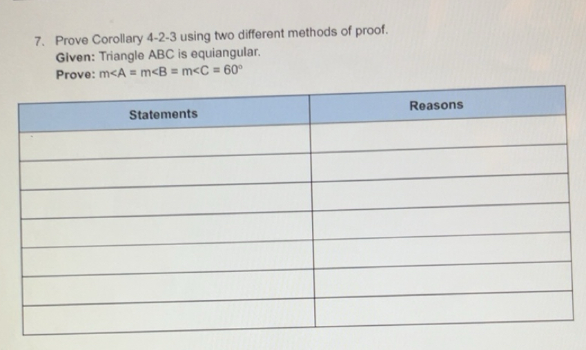 Solved: Prove Corollary 4-2-3 using two different methods of proof ...