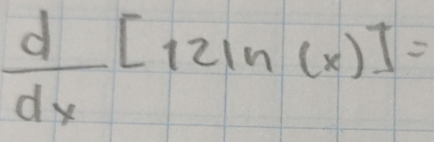  d/dx [12ln (x)]=