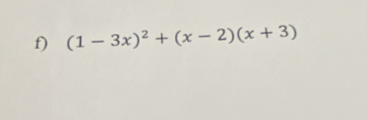 (1-3x)^2+(x-2)(x+3)