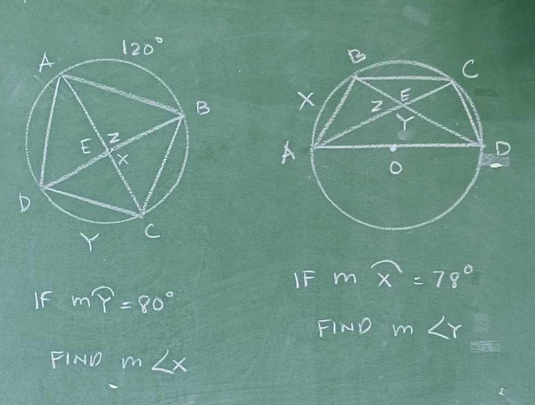 IF moverline x=78°
If mwidehat Y=80°
FIND m∠ r
FIND m∠ x