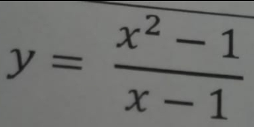 y= (x^2-1)/x-1 