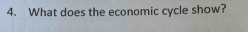 What does the economic cycle show?