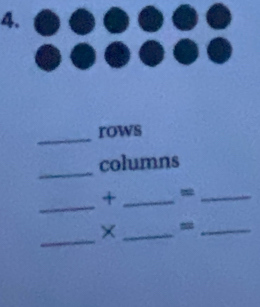 rows 
_ 
columns 
_ 
+ _=_ 
_ 
_× 
_