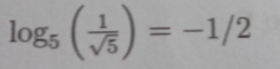 log _5( 1/sqrt(5) )=-1/2