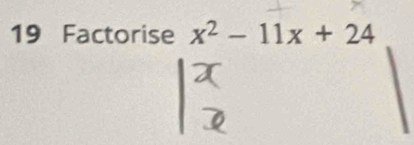 Factorise x^2-11x+24