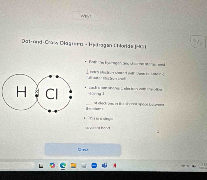 Solved: Why? o1z Dot-and-Cross Diagrams - Hydrogen Chloride (HCI) Both ...