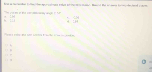 Solved: Use a calculator to find the approximate value of the ...