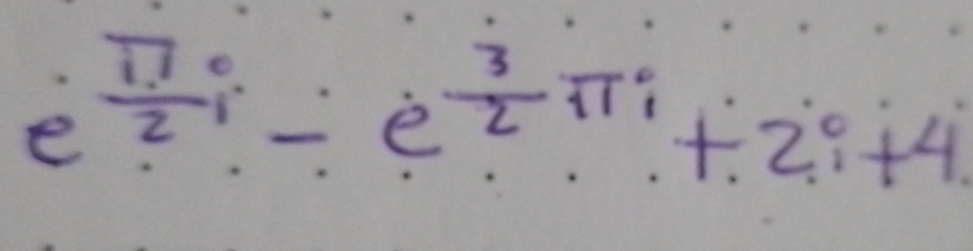  17/2 i-e^(frac 3)2π i !+2!+4