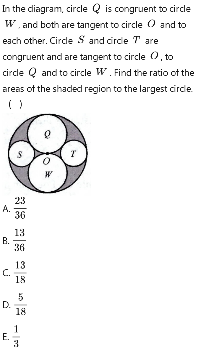 Solved: In the diagram, circle Q is congruent to circle W , and both ...