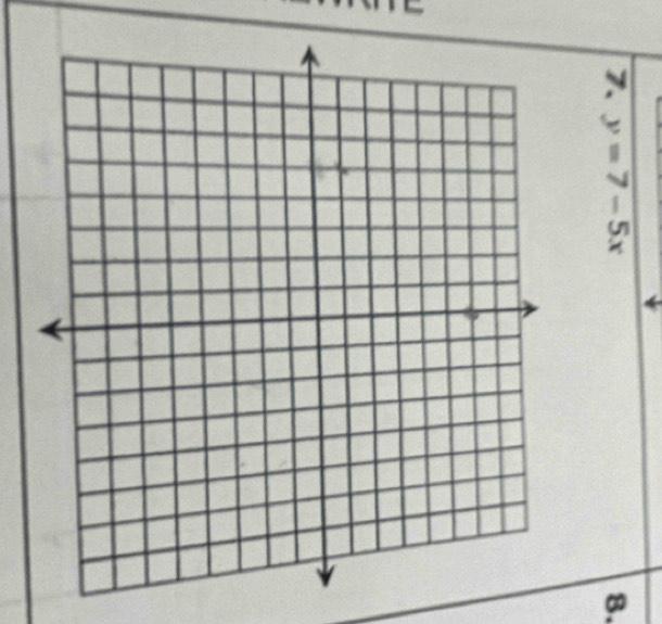 y=7-5x 8.