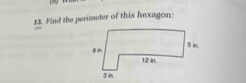 Find the perimeter of this hexagon: