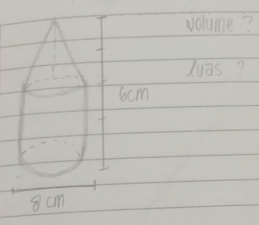 volume? 
duas?
6cm
⑧ cm