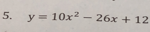 y=10x^2-26x+12