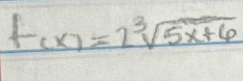 f(x)=2sqrt[3](5x+6)