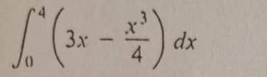 ∈t _0^(4(3x-frac x^3)4)dx