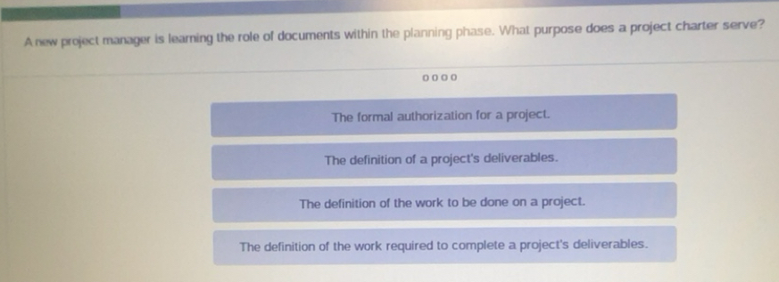Solved: A new project manager is learning the role of documents within ...