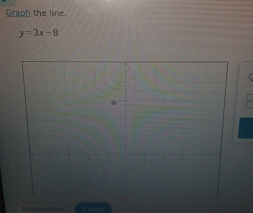 Graph the line.
y=3x-8
Explanation Check