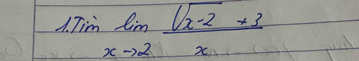 limlimits _xto 2 (sqrt(x-2)+3)/x 