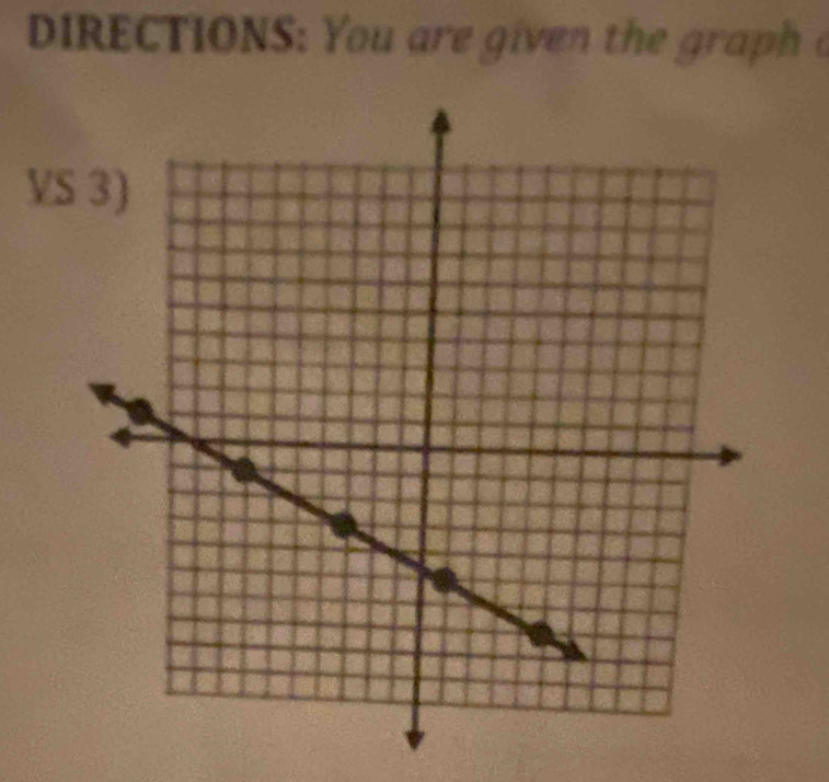 DIRECTIONS: You are gi th a 
VS 3)