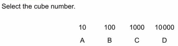 Select the cube number.