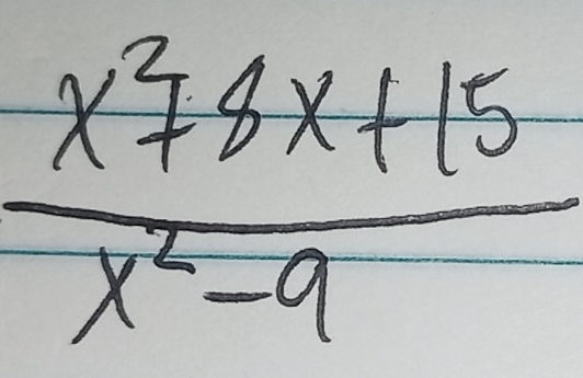  (x^2+8x+15)/x^2-9 