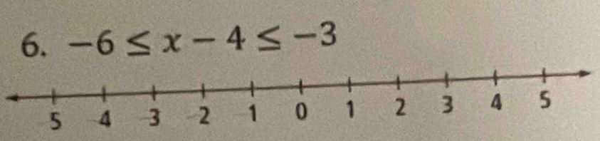 -6≤ x-4≤ -3