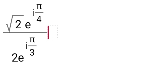 frac sqrt(2)e^(frac π)42e^(frac π)3|_ 